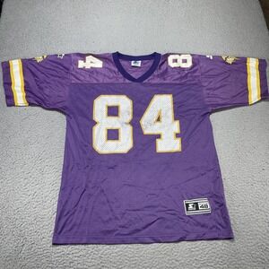 Vintage Minnesota Vikings Jersey Mens L Purple NFL Football Moss 84 Starter 90s